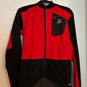 Salomon Men's Performance Jacket in Red and Black